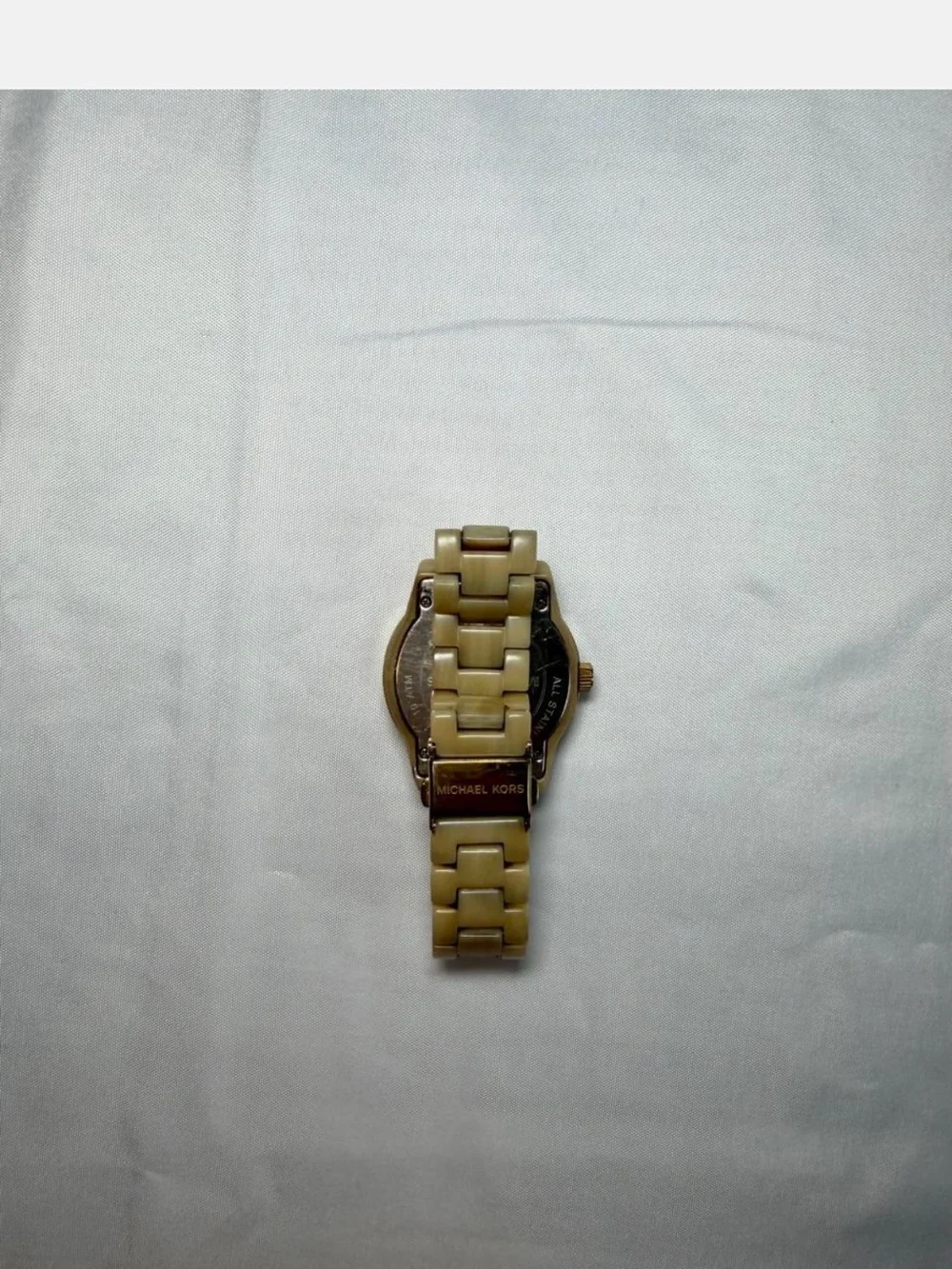 Michael Kors Tortoiseshell and Gold Chronograph Bracelet Watch